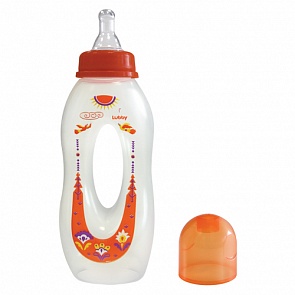 Бутылочка с соской - Бублик, от 0 мес., 250 мл. (Lubby, 12030/144/12)